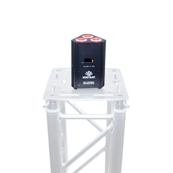 WEDGE BLAST Triangular LED Uplight Black 6-Pack with Case Package