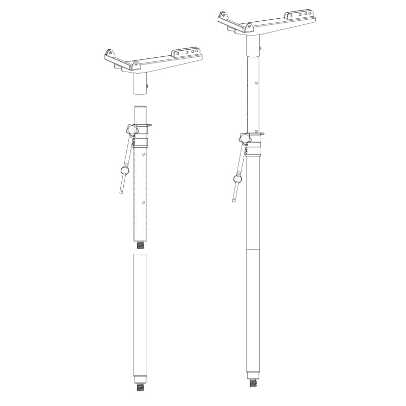 Avante Audio Imperio Adjustable Speaker Pole with Mounting Adaptor (IMP211)
