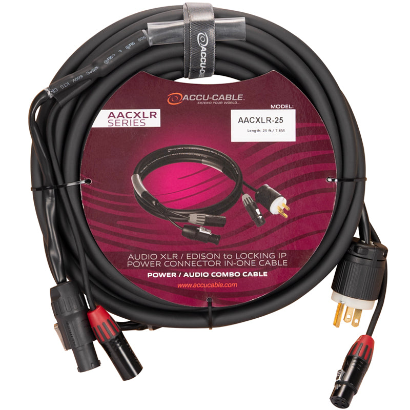 Accu-Cable AACXLR-25 Power/Audio Combo Cable