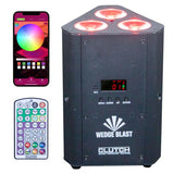 WEDGE BLAST Triangular LED Uplight Black 6-Pack with Case Package