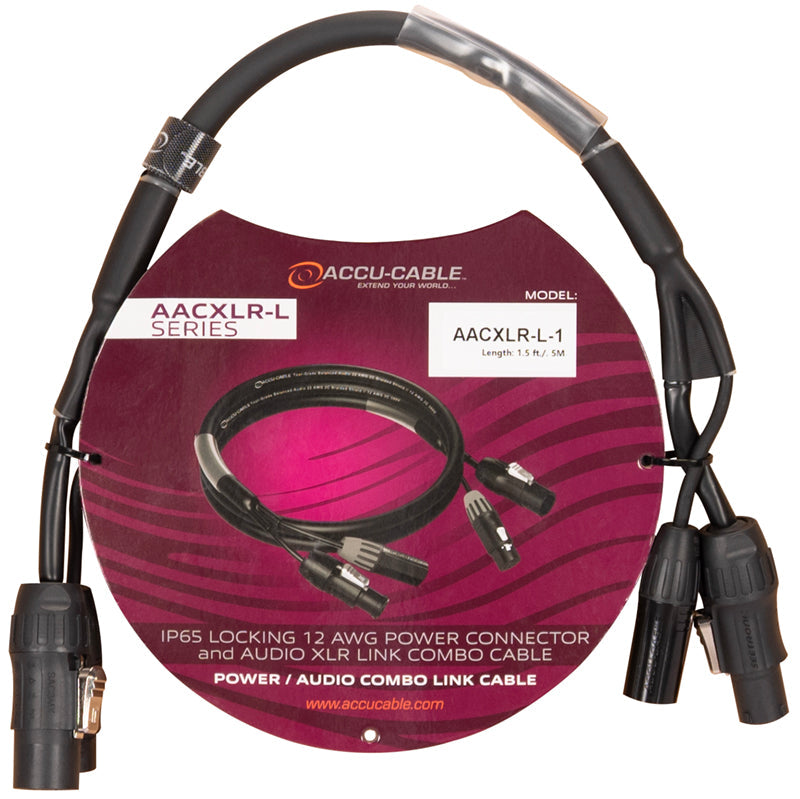 Accu-Cable AACXLR-L-1 Power/Audio Combo Link Cable