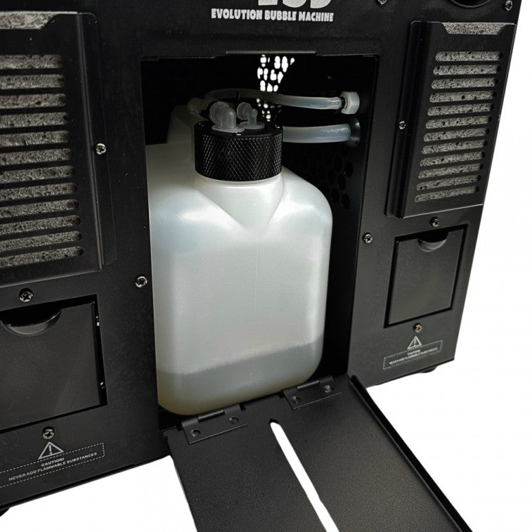 Venus EB5 - Evolutionary Bubble Machine - Nozzle Pipe Technology, Enclosed Fluid Tank, Dual Wands - DMX